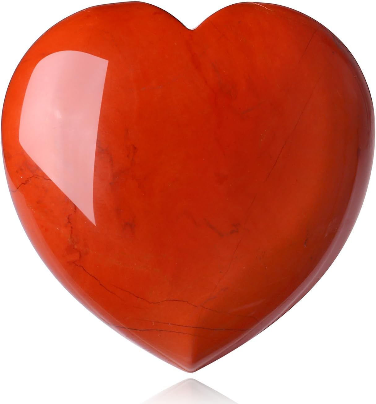 MAIBAOTA 60 mm Red Jasper Crystals Large Heart Red Stone Healing Crystals Natural Crystal Heart Reiki Gemstone Polished Heart Shaped Rocks Meditation Mothers Day Crystal Gifts for Mom Her
