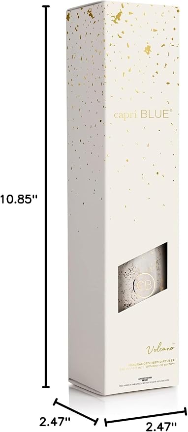 Capri Blue Glimmer Reed Diffuser Set - Includes Diffuser Sticks, Scented Oil, and Decorative Glass Bottle - Home Decor Room Freshener - Home Fragrance (Volcano, 8 fl oz)