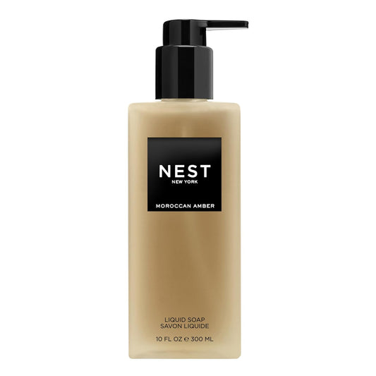 NEST New York Liquid Soap, Moroccan Amber - 10 fl oz - Cleanses & Nourishes Skin - Approx. 300 Pumps Per Bottle - Gluten Free & Cruelty Free