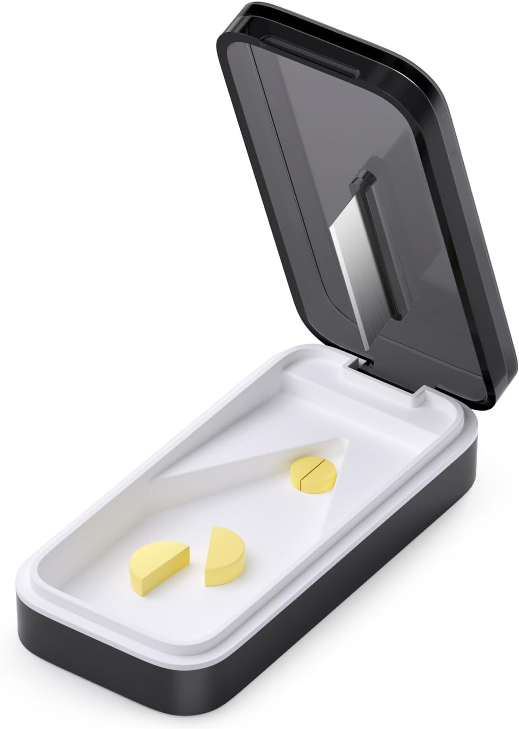 BUG HULL Pill Cutter with Removable Silicone Pad, Pill Splitter with Sharp Blade, Pills Cutters Splitter for Small and Tiny Pills, Tablet Splitters for Small or Large Tablet Professional