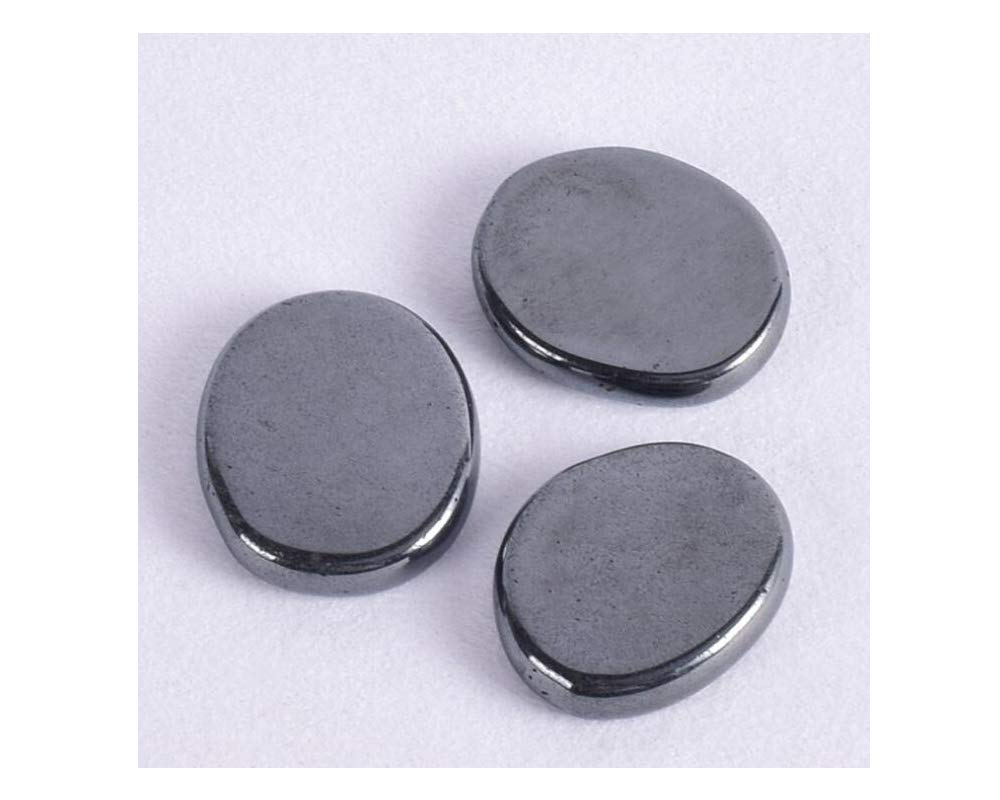 7 Pieces Natural Massage Stones Set for professional or home spa (Hematite)