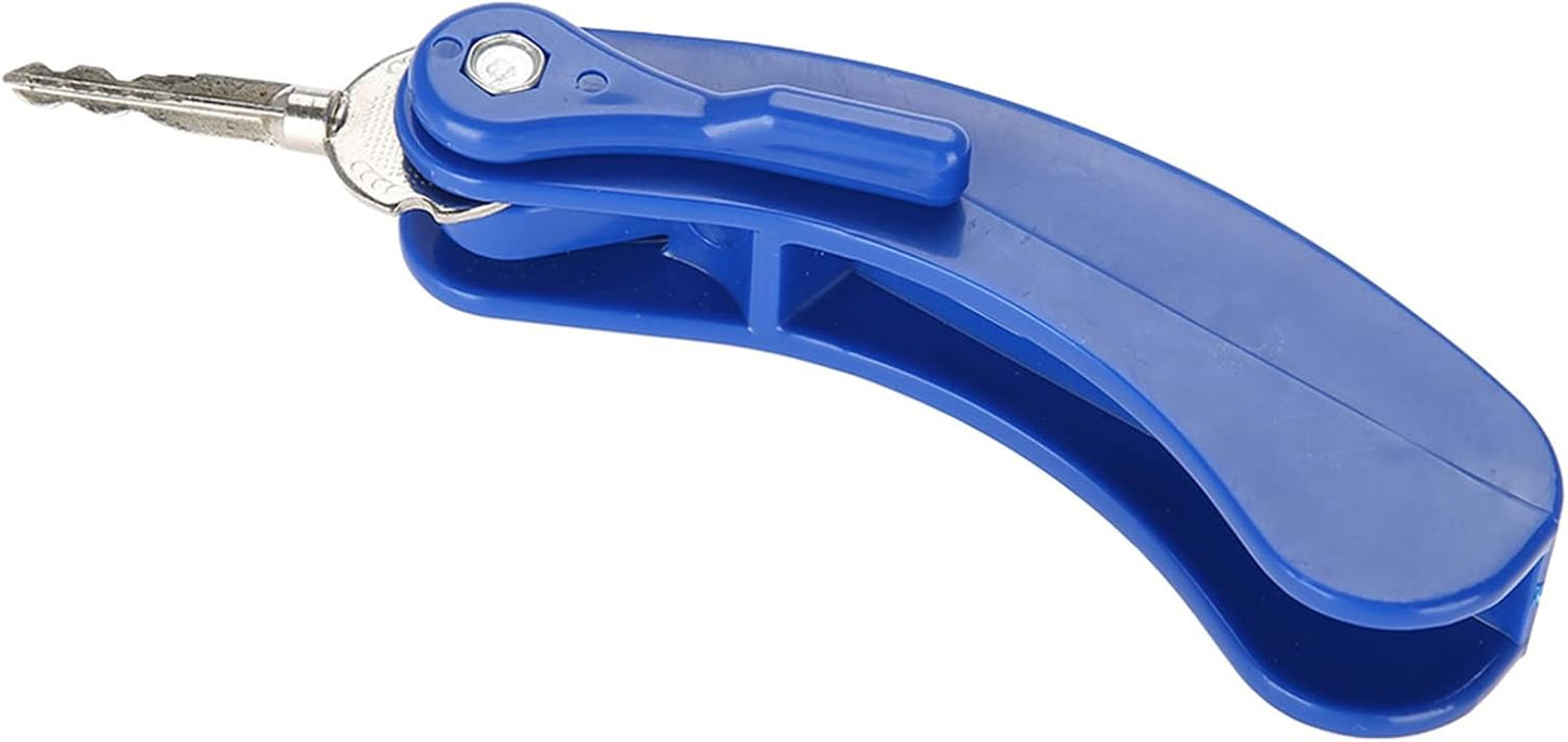 Key Turner, Foldable Secure Key Holding & Turning Device, Holder Door Opening Assistance with Grip for Arthritis Hands Seniors and Disabled, Holds 2
