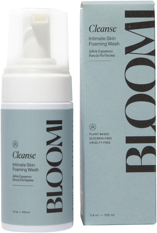 Bloomi Cleanse Intimate Skin Foaming Wash for Women - Hydrating Aloe Vera Cleansing for Intimate Areas Gentle Soothing Feminine Hygiene Shower Moisturizing Natural Foaming Soap Wash 3.4oz (1)