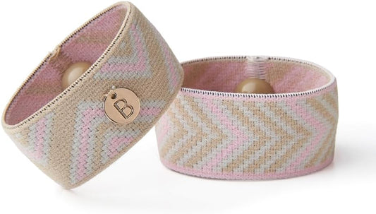 Blisslets Acupressure Relief Band - Cartagena Collection - Parentage (Rosewater/Camel, Medium - 5 5/8" - 6 5/8")