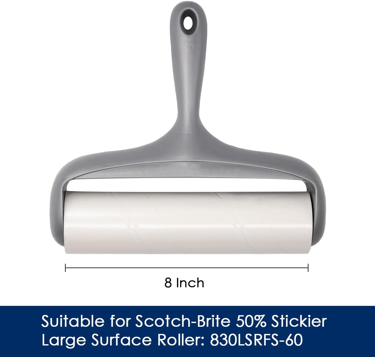 Large Surface Roller Refill for Scotch-Brite 50% Stickier Lint Roller, Works Great On Pet Hair (60 Sheets per Roll, 6 Pack)