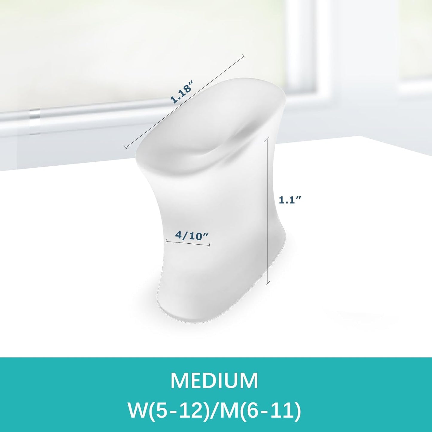 Upgraded Gel Toe Separators - 12 Pack Aloe Vera Extract Infused Silicone Toe Spacers for Straightening Overlapping Toes, Bunions, Calluses – Bunion Corrector for Men and Women(Medium Size)