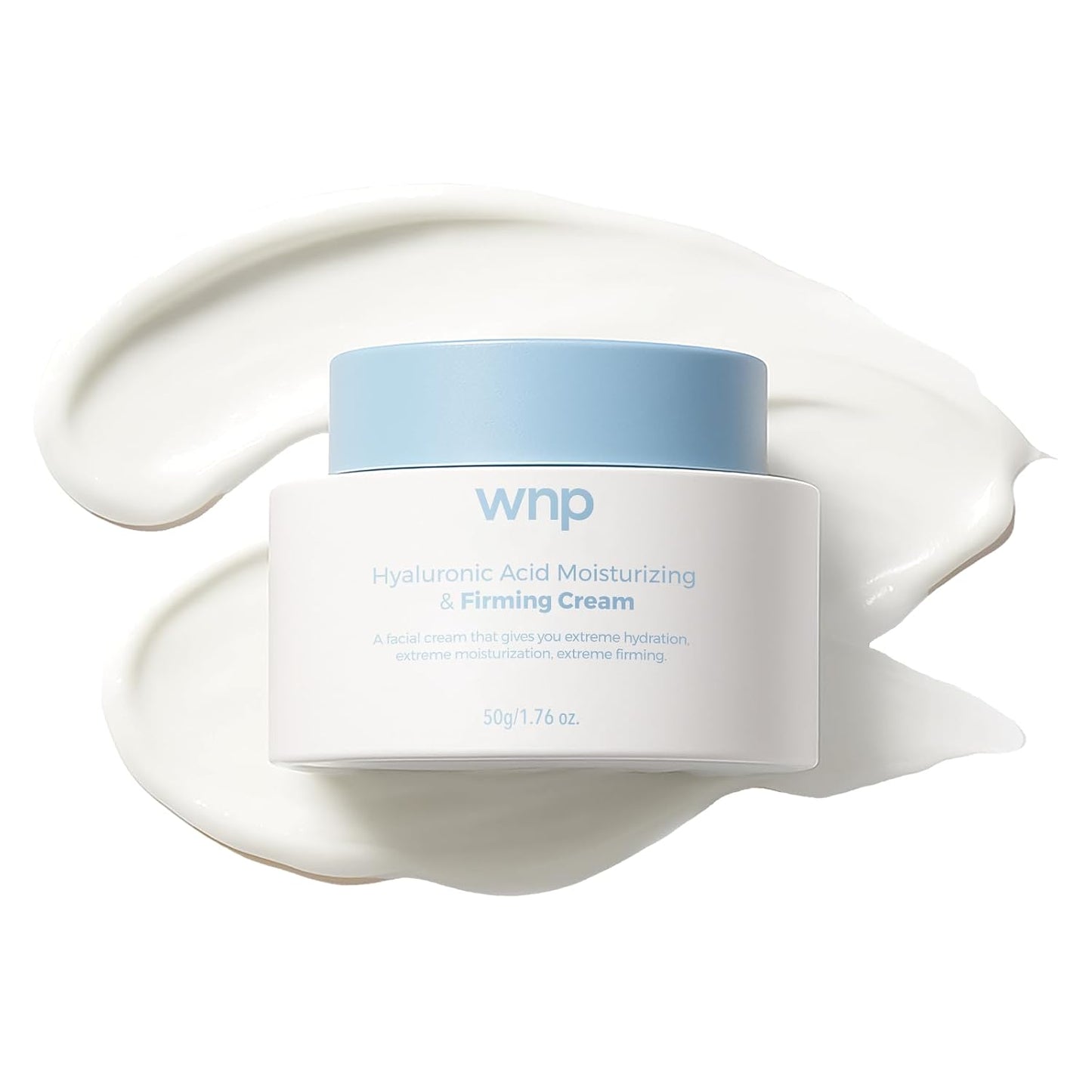 WNP Hyaluronic Acid Moisturizing & Firming Cream -4D Hyaluronic Acid, Aloe Vera,Peptides,Collagen,Ceramides Anti-Aging Face Moisturizer Vegan SkinCare for Fine Lines,Wrinkles Dry Sensitive Skin