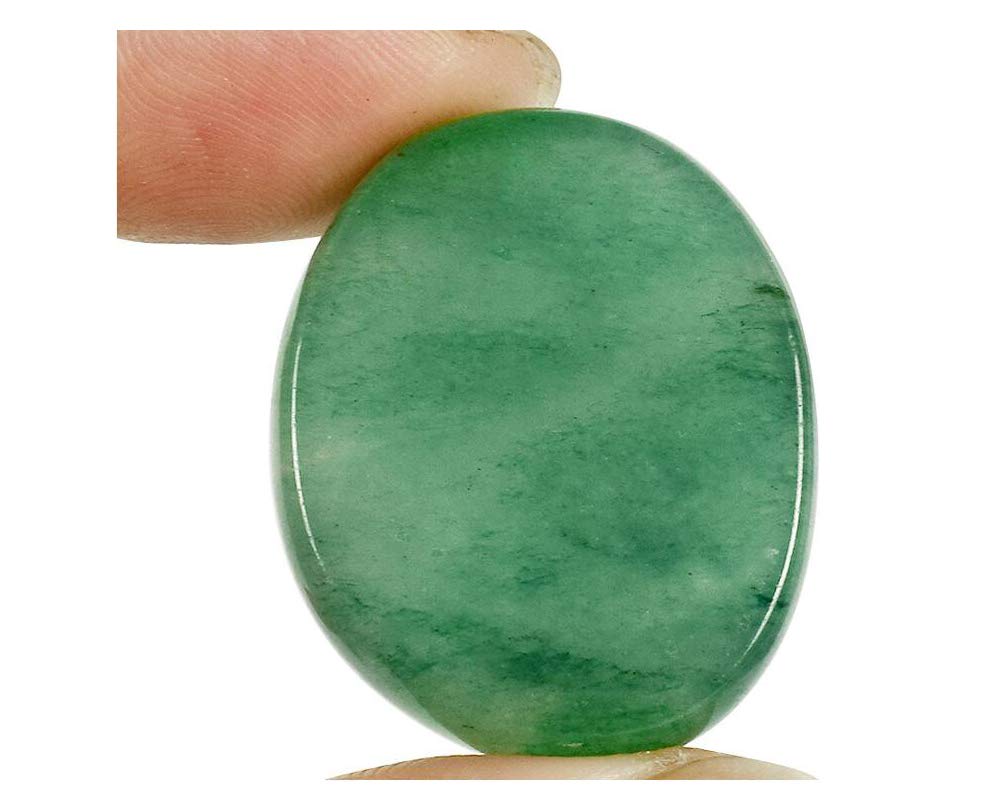 7 Pieces Natural Green Aventurine Massage Stones Set for professional or home spa (Green Aventurine)
