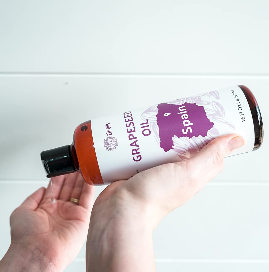 Grapeseed Oil - Pure Grapeseed oil for Skin - 100% Pure Carrier Oil for Hair, Face, and Skin - Direct from EIR Oils in the Beautiful Spanish Countryside (1 Gallon)