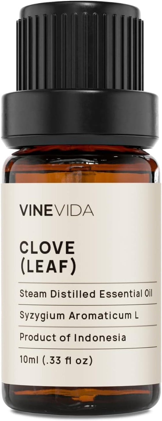 VINEVIDA Clove Essential Oil - 10 mL Undiluted Leaf Oil - DIY Candle Scents - Safe for Soap Making