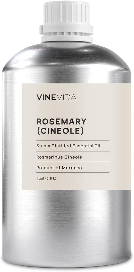 VINEVIDA Rosemary Essential Oil - Gallon Rosemary Oil Undiluted - Bulk Gallon Essential Oil for Soap Making & Candle Scents - 8 lbs