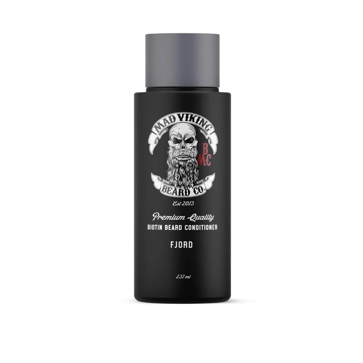 Mad Viking Fjord Biotin Beard Conditioner – Restores, Moisturizes and Softens - Deep Conditioning and Reduced Frizz - Crisp Clean Citrus & Woodsy Scent, Made in the USA - 8oz