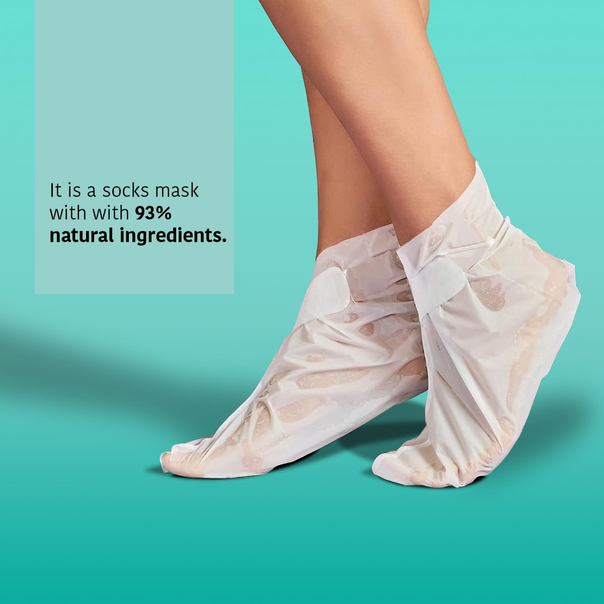 IROHA NATURE Relaxing Foot Mask Socks | 15 Pairs | Peppermint & Shea Butter | Intensive Treatment for Tired Feet | Cooling Effect | Natural & 100% Vegan | Moisturizing Foot Mask