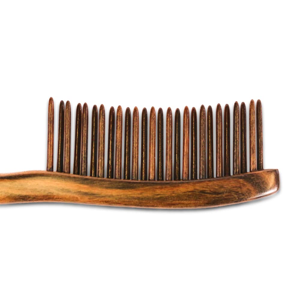 TAN MUJIANG Wooden Hair Comb Wide-tooth Inserted Teeth for Women Curly Hair (CQCGB0302)