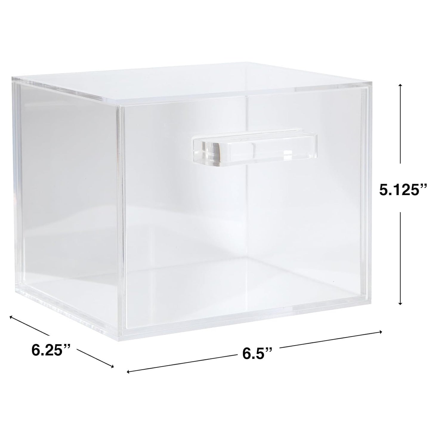 ForPro Premium Pure & Simple XL Facial Towel Acrylic Holder with Drawer, Holds 50 Pure & Simple XL Facial Towels, Disposable Makeup Remover Dry Wipe Holder