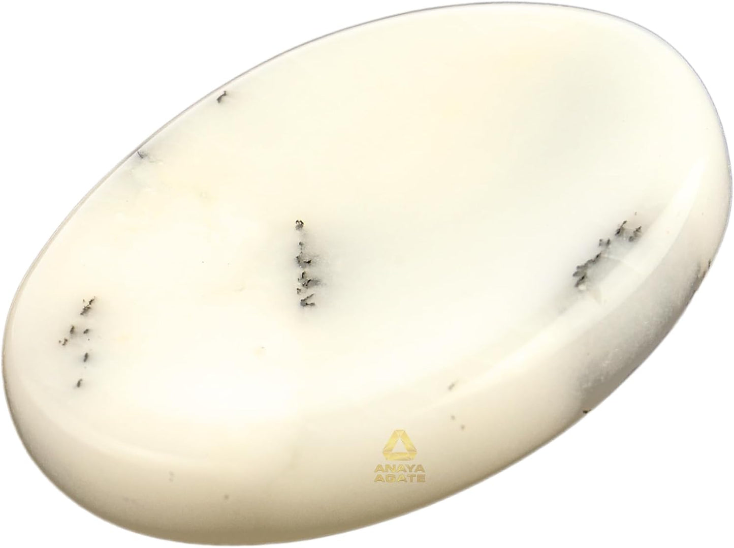 Dendritic Agate Worry Stones – Crystal Thumb Worry Stone for Anguish, Stress – Relaxing and Soothing Balance Stones for Meditation, Stress Relief – Healing Stones and Crystals for Men and Women