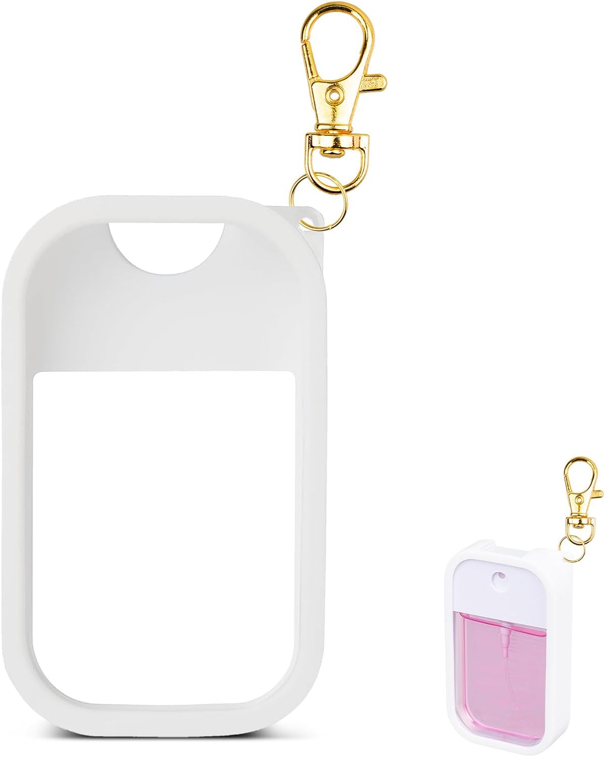 VANEST Silicone Case Compatible with Touchland Hand Sanitizer Spray, Protective Case with Keychain for Spray 1 fl oz