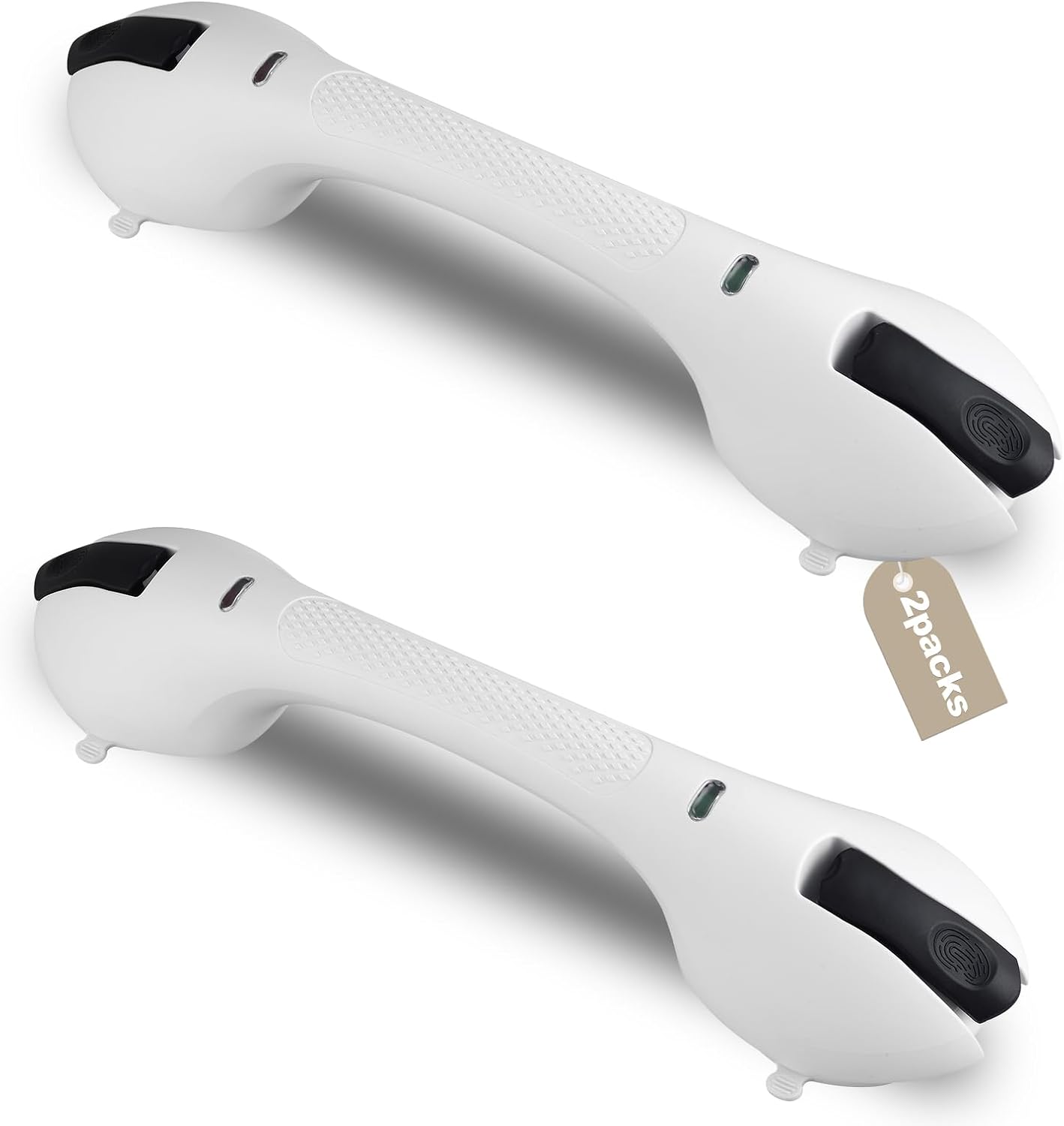 Shower Grab Bar 2 PCS Suction Grab Bars for Bathtubs and Showers, Shower Handle Removable Shower Handrails for Kids, Bathroom Safety Grip Waterproof(White)