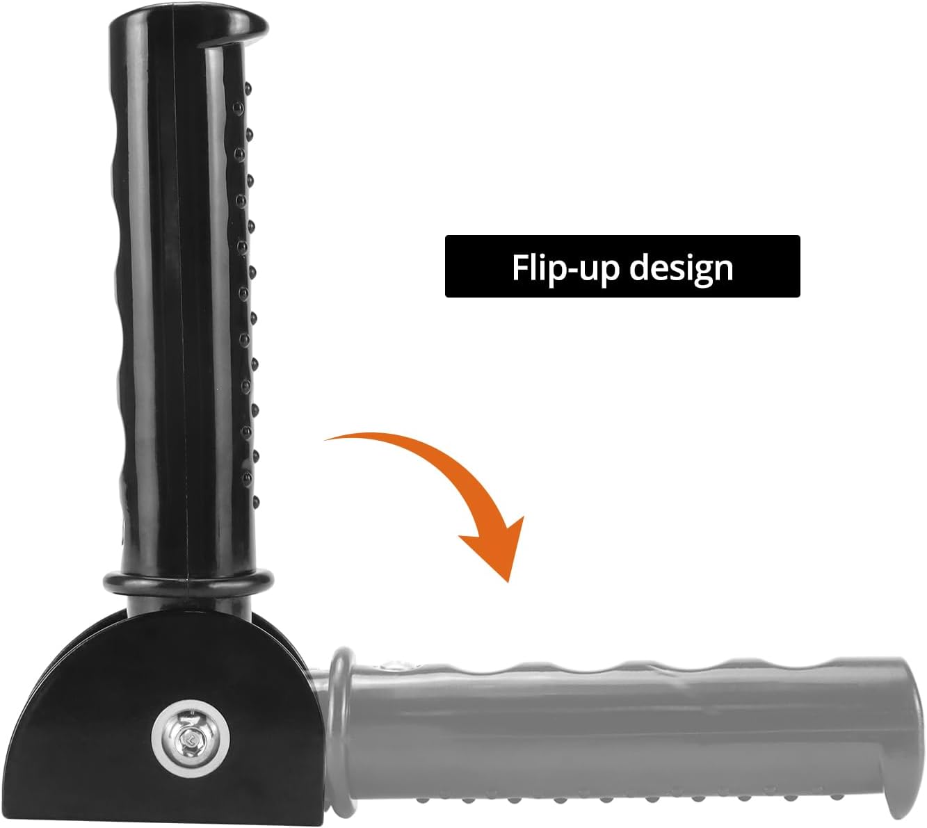 QWORK 2 Pack Folding Grab Bars for Stairs & Doorways, Flip-Up Assist Handle for Seniors, Handicap, Limited Mobility, Door Assistant Support Grip Handle, 300 lbs Capacity, Doorway Stair Assist Grab Bar