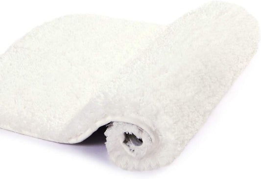Walensee Bathroom Mat Non Slip (16 x 24, Ivory) Water Absorbent Soft Microfiber Shaggy Mat Machine Washable Thick Plush Rugs for Shower