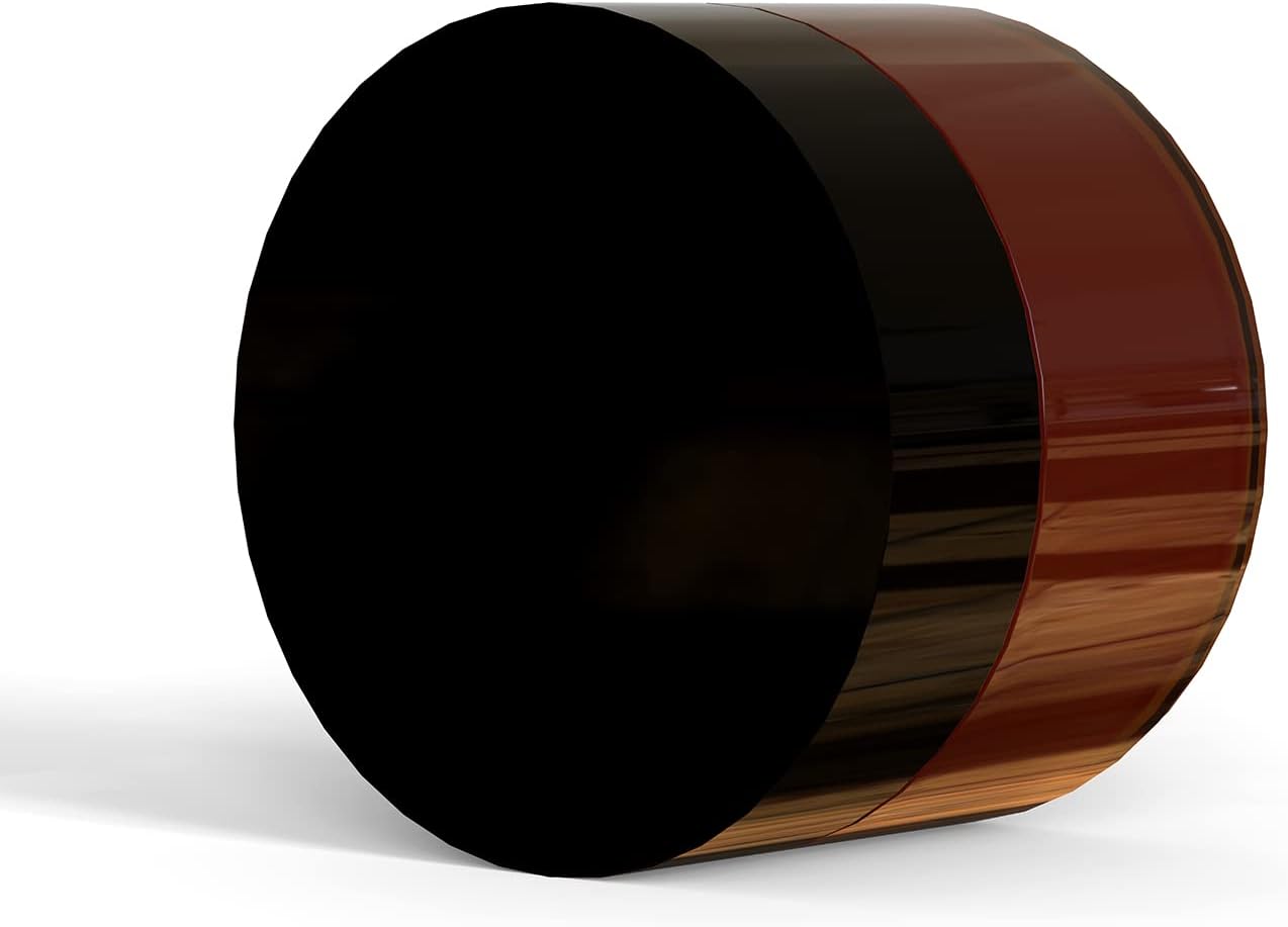 4 oz Amber Plastic Cosmetic Jars Leak Proof Container with Black Lid for Cream, Lotion, Powder, ointment, Beauty Products etc, 12 Pcs.