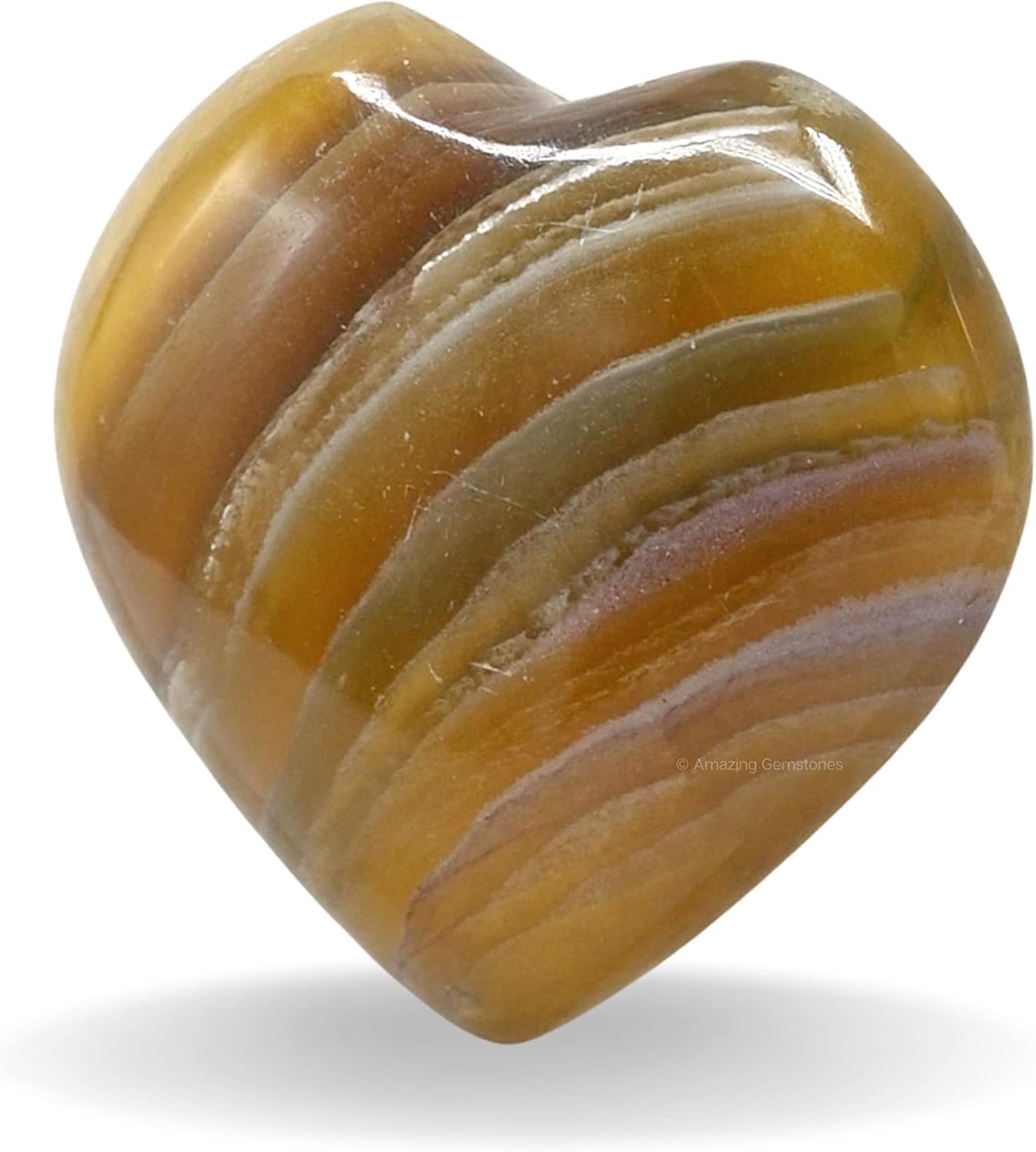 Amazing Gemstone Fluorite Crystal Heart Palm Stone - Pocket Massage Worry Stone for Natural Body Chakra Balancing, Reiki Healing and Crystal Grid