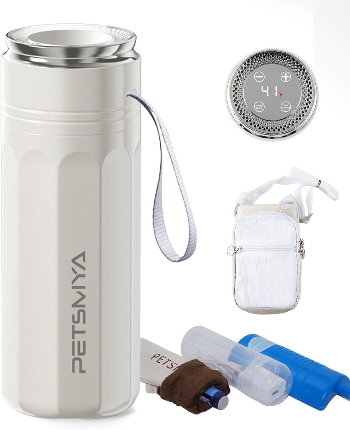 Insulin Cooler Travel Case for Pens & Vials, Portable Insulin Refrigerator Travel with TSA Approved Gel Ice Pack, Diabetic Travel Case Medicine Cooler Bag for Airplane (Active Cooling, White)