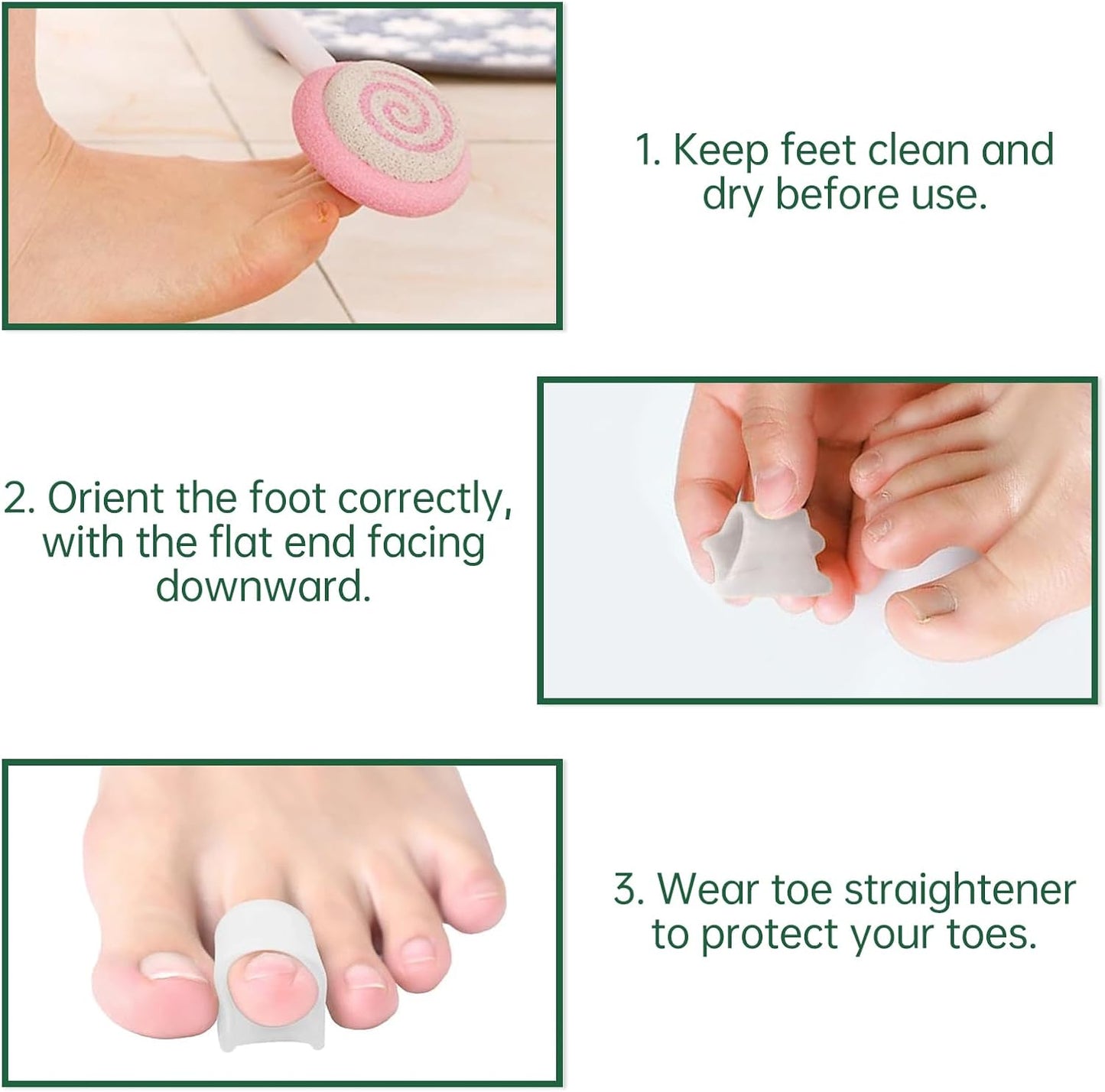 Gel Hammer Toe Corrector - Hammer Toe Straightener for Women and Men, Toe Protectors & Hammer Toe Cushion, Soft Silicone Hammer Toe Straightener Corrector, Pack of 8
