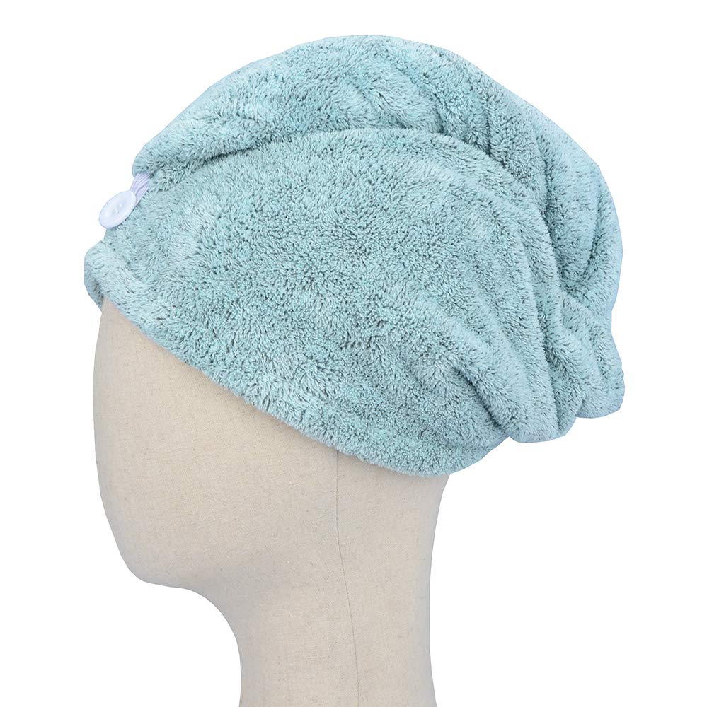 HOPESHINE Hair Towel Twist Microfiber Bamboo Fabric Women's Soft Shower Towels for CurlyHair Turban Wrap Drying Cap Great Gift for Girls 3-Pack
