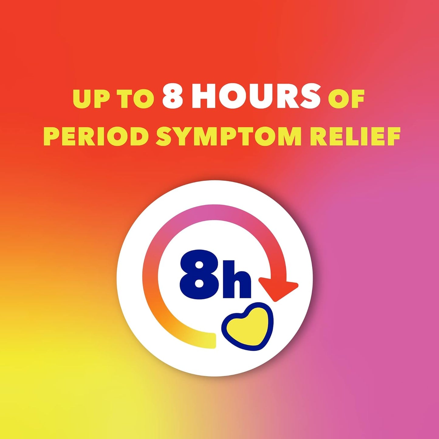 Midol Heat Vibes Menstrual Pain Relief Heat Patches - 6 Count Pack for Period Cramps and Backache