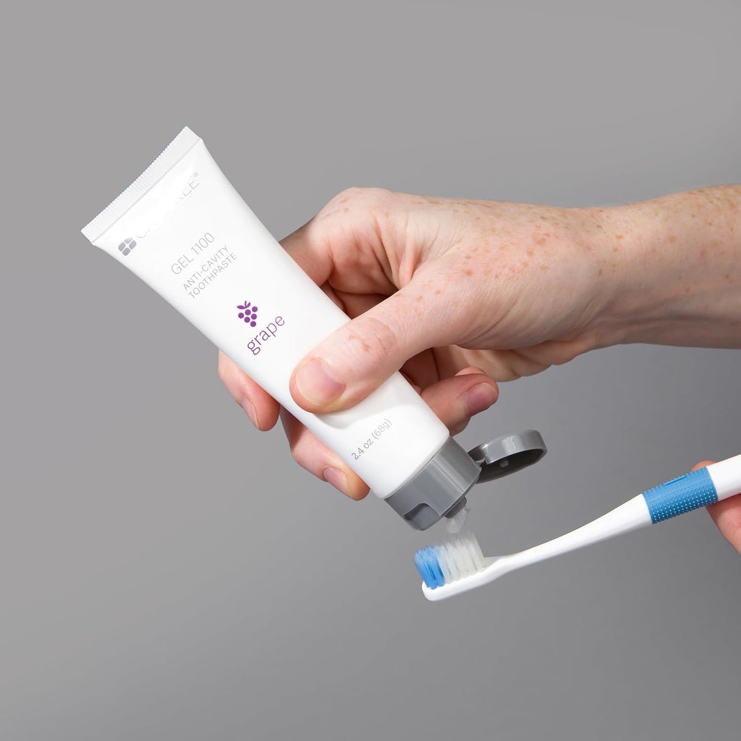 CariFree Gel 1100, Grape Flavored, Anti-Cavity Fluoride Toothpaste with Nano Hydroxyapatite for pH Neutralization, Enamel Protection, Dentist Recommended for Kids and Adults, Dentist Developed