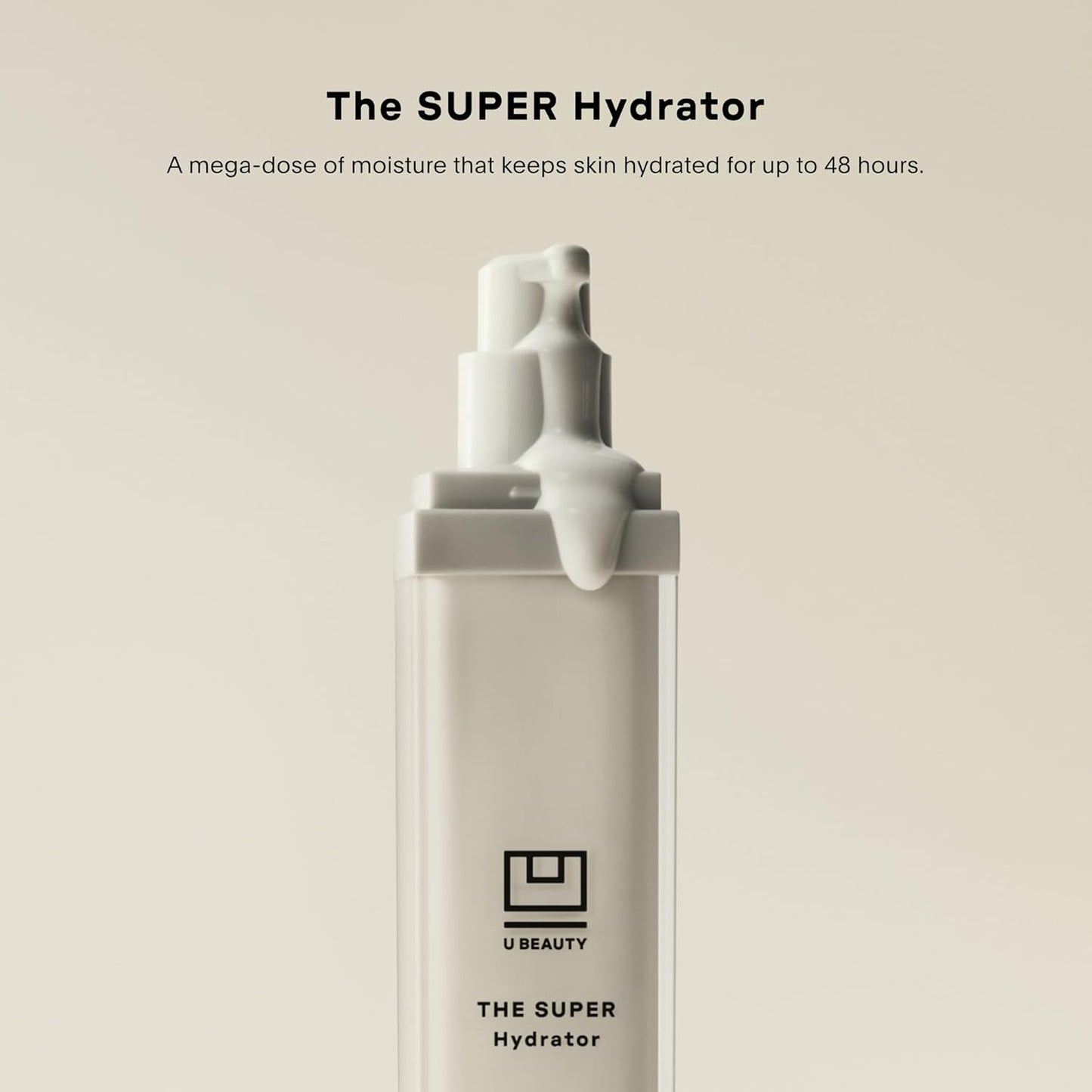 U Beauty The SUPER Hydrator Hyaluronic Acid Moisturizing Cream - Mega-Dose Skin Hydrator with Peptides and Grapeseed Oil for Supple, Smooth, and Softer-Looking Skin For Up To 48 Hours - 4 fl oz