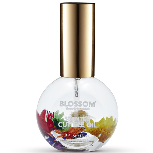 Blossom Cuticle Oil for Nails, Hydrating, Moisturizing, Scented Nail Oil Cuticle Care, Infused with Real Flowers, Made in USA, 0.5 fl. oz, Mandarin Orange