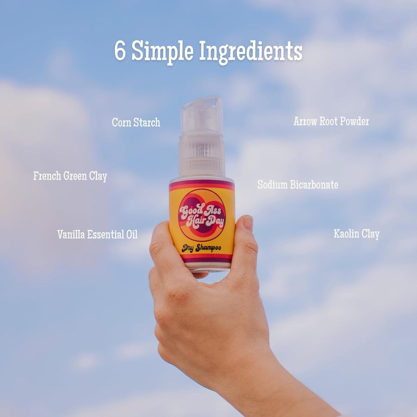 GAHD Dry Shampoo Powder – Non-Aerosol, Talc-Free, All-Natural, Vanilla Scent – Absorbs Oil, Refreshes Hair Between Washes, Handmade in USA