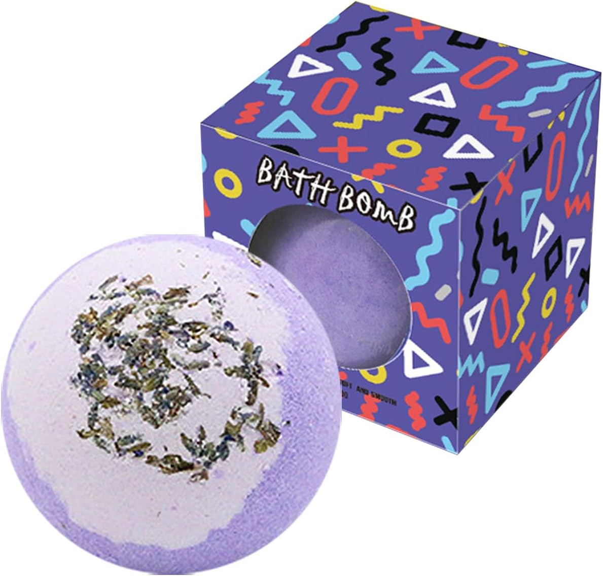 Dried Flower Bath Salt Balls,Lavender Extract Essential Oils,Moisturizing Dry Skin,Fizzy Spa,Relaxation,Self Care,Relaxing,Bubble Bath Bomb Gifts Idea for Men Women