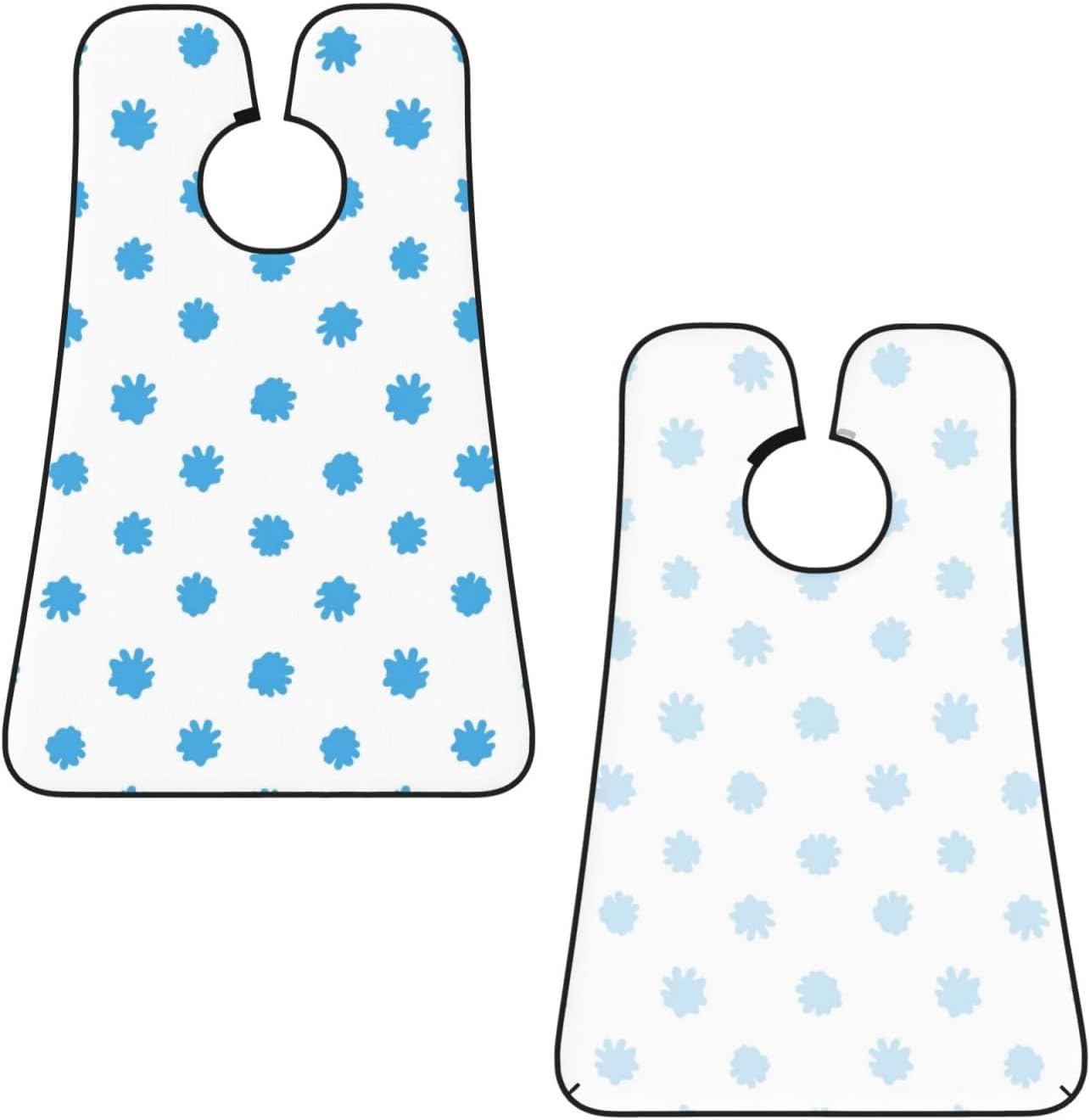 Beard Bib with 3 Suction Cups, Non-Stick Waterproof Hair Catcher Apron, Men's Shaving Essential for Grooming, Light Blue Animal Cow Print Shave Bib