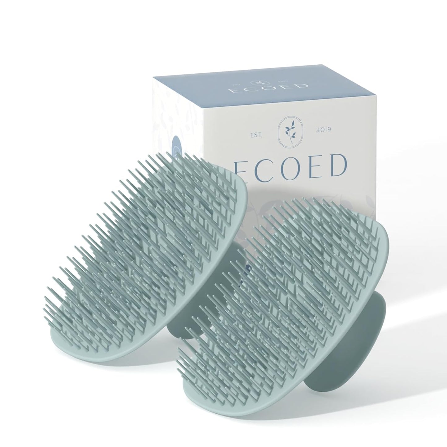 2 PC Scalp Massager Shampoo Brush, Scalp Scrubber & Exfoliator for Dandruff Removal, Wet & Dry and Detangler for Men and Women, Suitable for Short Medium Hair(Blue)