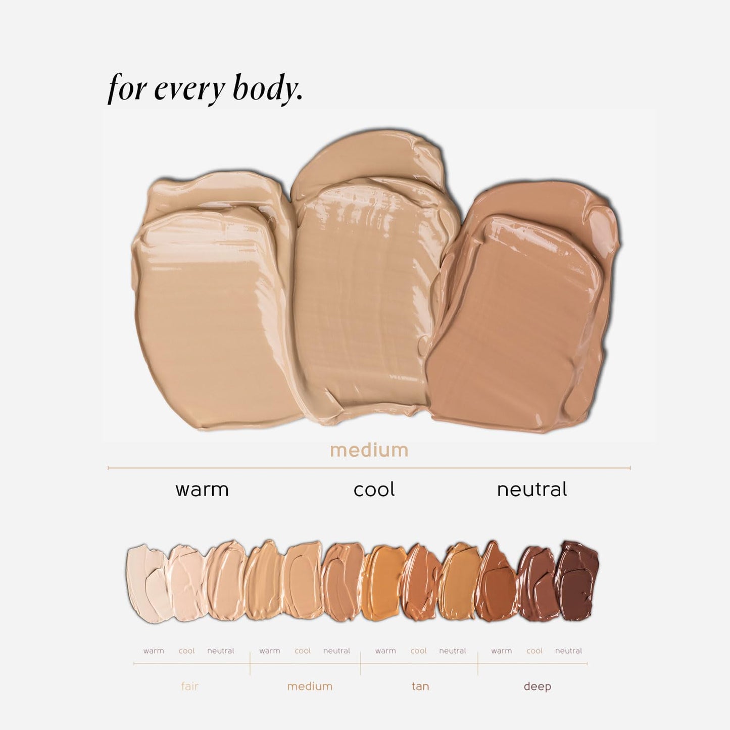 Tinge Tint Body Makeup, Lasts Up to 48 Hours, Medium Coverage Cream With Amino Acids, Hyaluronic Acid & Lysine, Semi Matte Finish, Water & Transfer Resistant, 3.38 Fl Oz - Medium Cool