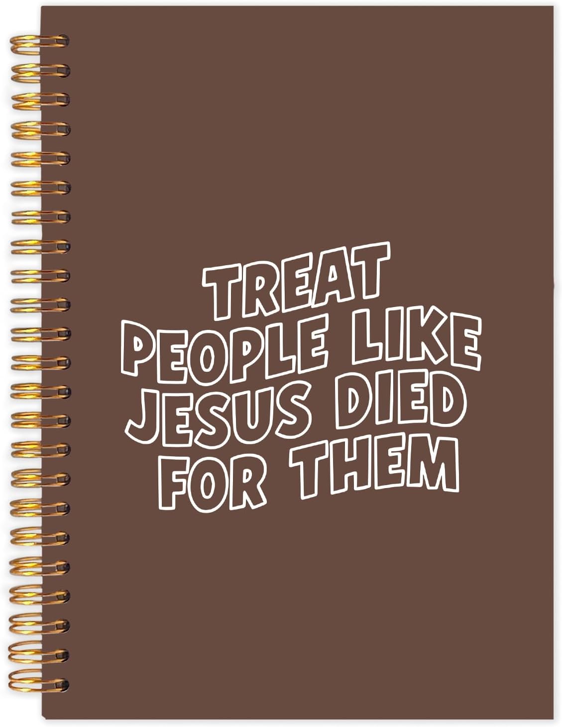 Christian Spiral Journal Notebook 5.5x8.3in, Bible Scripture Journal for Woman, Christian Gifts for Women, Treat People Like Jesus Religious Notebooks for Note Taking, Hardcover Notebook