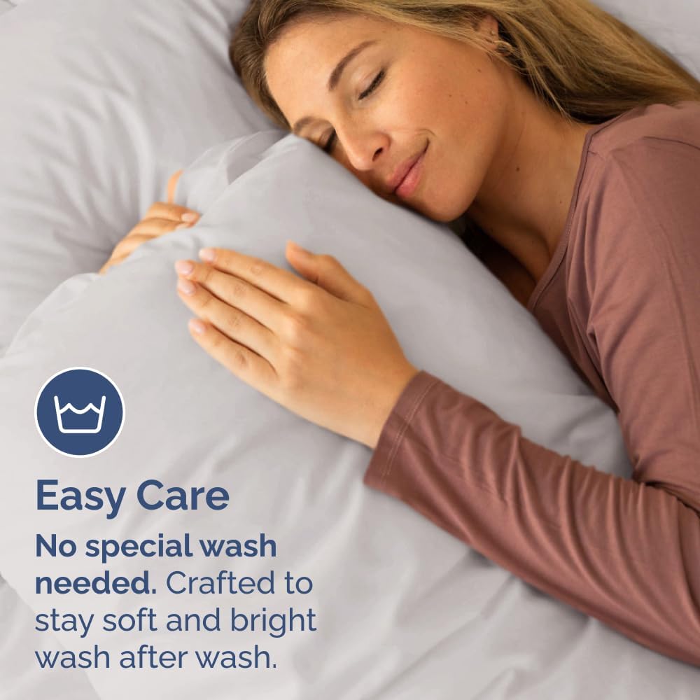 Standard Pillow Cases Set of 10 - Ultra Soft Hotel Quality Pillowcase Covers - Comfy & Wrinkle Free - Shrink, Stain and Fade Resistant - Machine Washable Pillow Protectors - 10 Piece Set - Light Grey