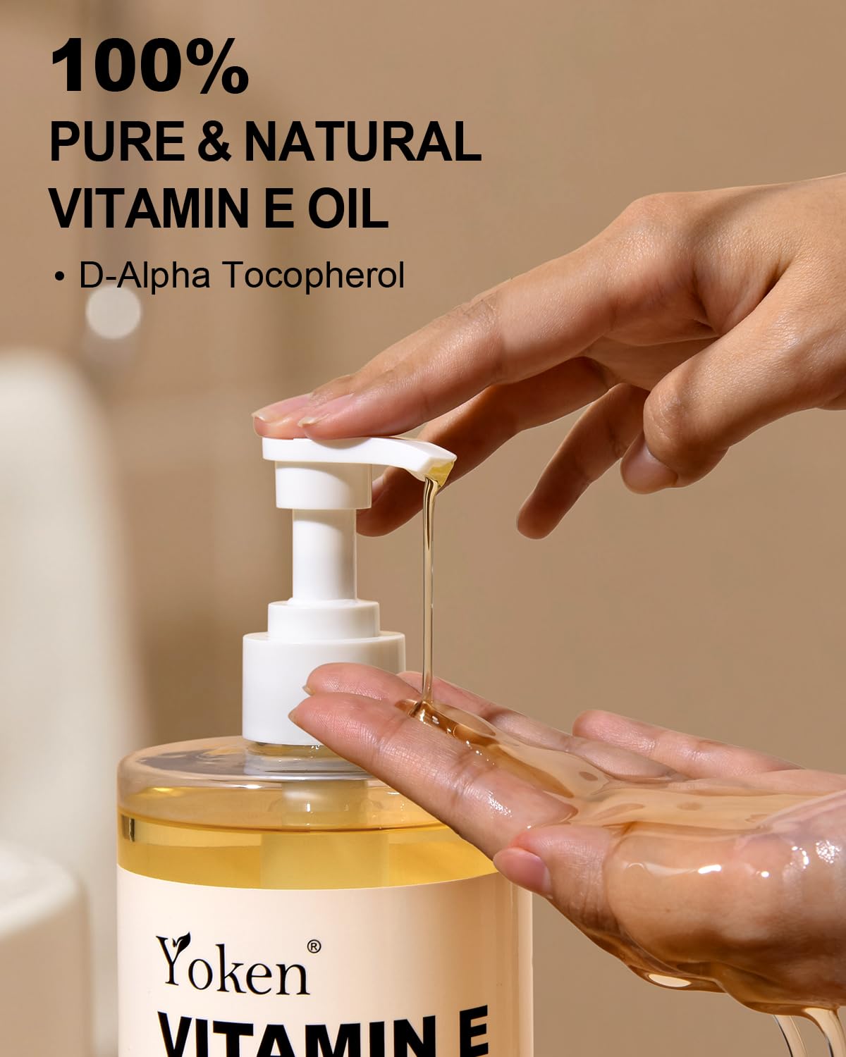 Vitamin E Oil 32 Fl Oz Organic Vitamin E oil for Skin 95,000 IU Vitamine oils for Scars Hair,Face,Nail,Scalp Perfect DIY Bath and Body Oil Cold Pressed Hexane Free Non-GMO Gluten Free Formula