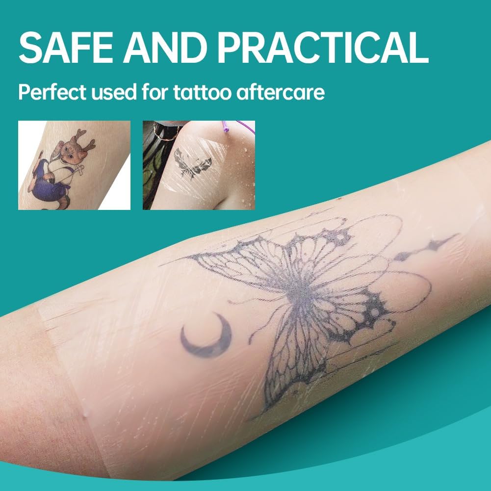 Dimora Transparent Film Dressing 6x8 inch 20 Packs with Hypoallergenic Adhesive, Large Waterproof Wound Bandages Post Surgical for Swimming, Tattoo Aftercare Bandage, IV Shield