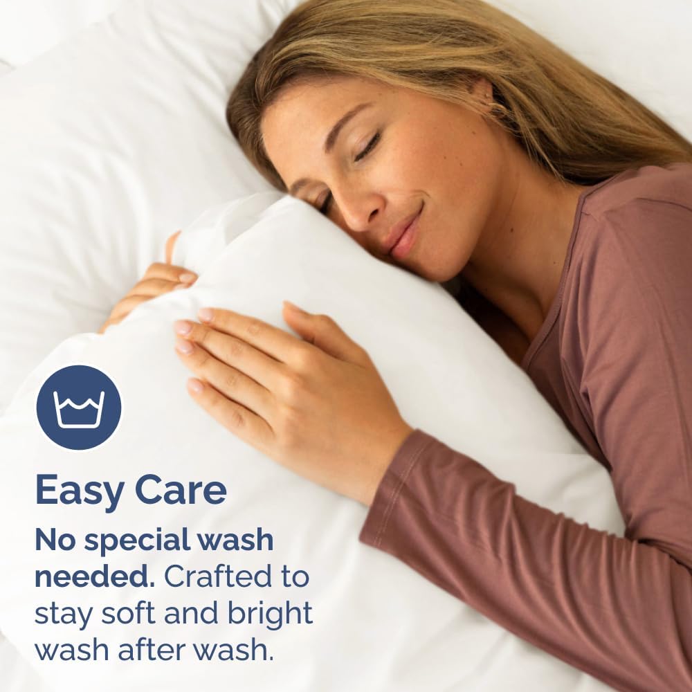 King Standard Pillow Cases Set of 2 - Soft Hotel Quality Pillowcase Covers - Comfy, Cozy, Fade and Wrinkle Resistant - Machine Washable Pillow Protectors - 2 Piece Set - King Standard Antique White