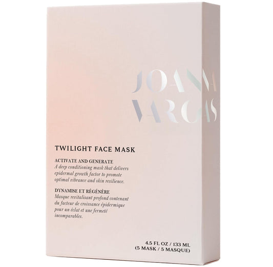Joanna Vargas Twilight Face Mask - Hydrating Face Masks with Epidermal Growth Factor & Niacinamide - Soothing Facial Masks for Women - Repairing Sheet Mask for Enhanced Skin Barrier - 5 Sheets