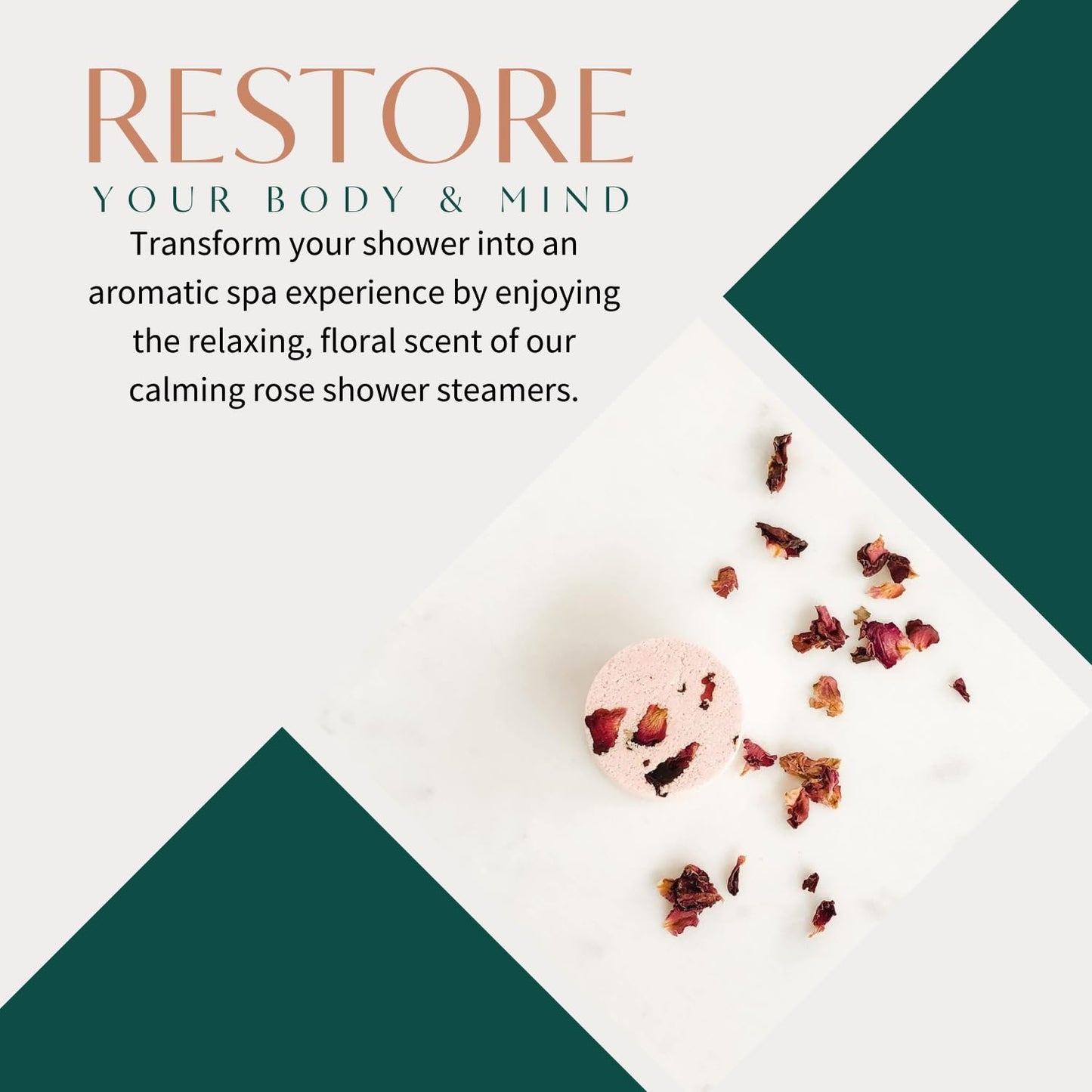 Thulisa Naturals Rose Shower Steamers Aromatherapy | Organic Shower Bombs with Essential Oils | Self Care Christmas Birthday & Spa Gifts for Women & Men | Stocking Stuffers | 4 Pack