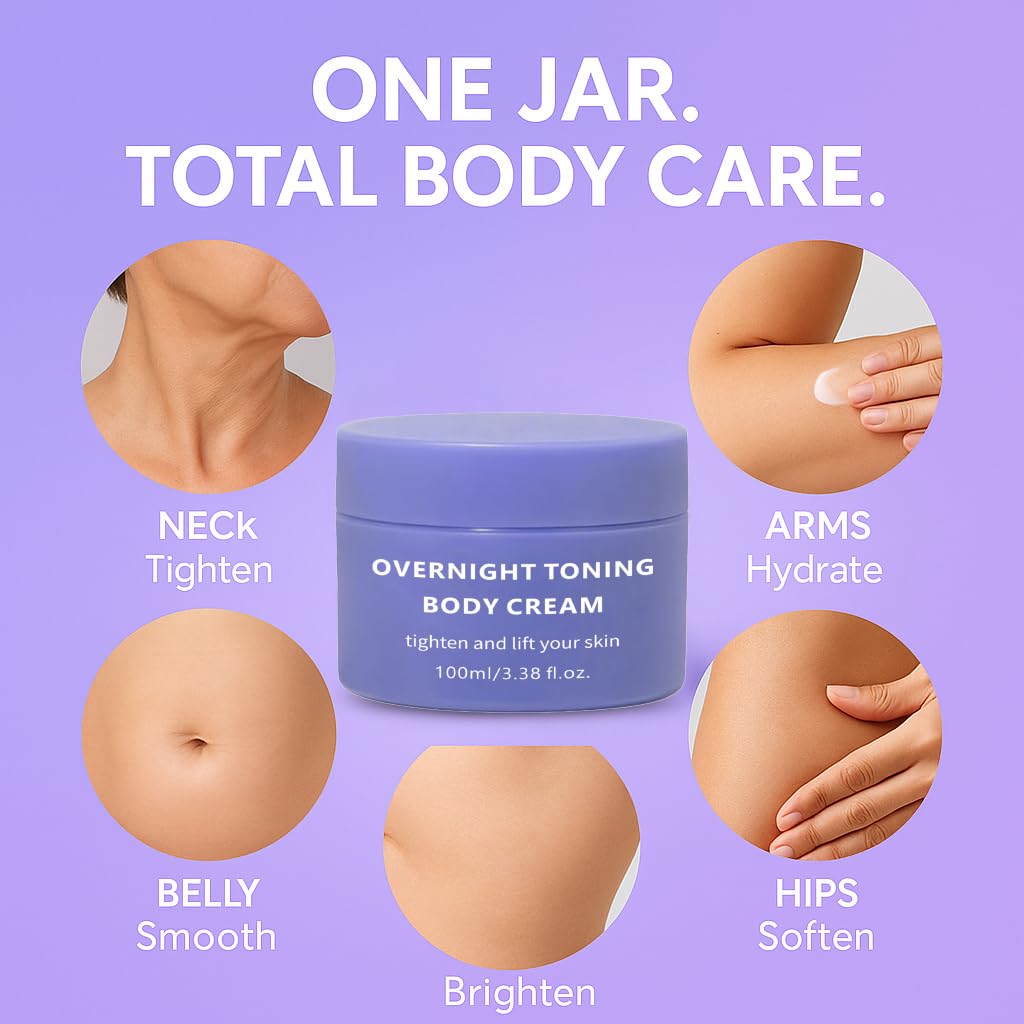 Overnight Toning Whip, Overnight Toning Body Firming Cream, Body Firming Whip That Works While You Sleep, Natural firming Oil Suitable for All Skin Types (1 PCS)