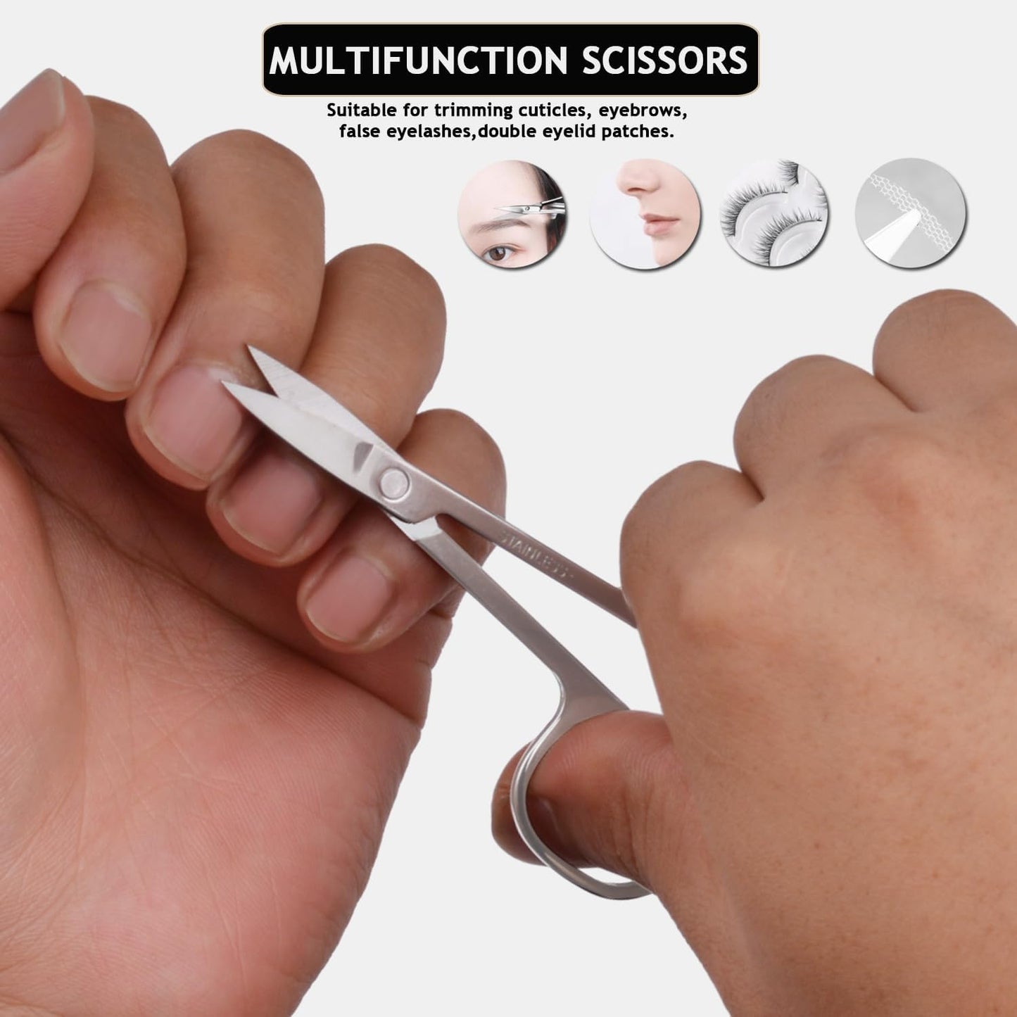 6 Sets Pack Travel Manicure Set Professional Nail Clipper Kit-5 Pieces Stainless Steel Manicure Kit, Women Men Grooming kit With Nail Care Tools Beauty Scissors Tweezers (Silver Black)