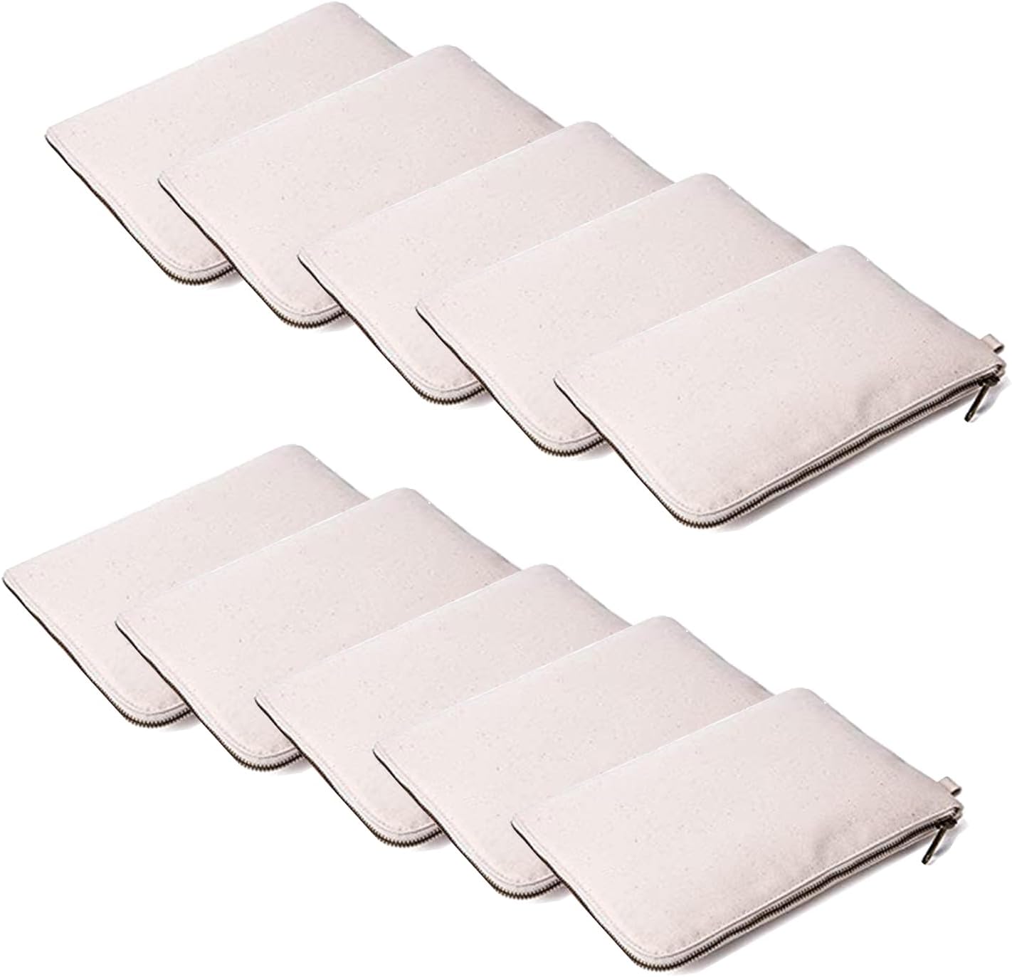 Zipper Pouch Storage Bag Simple and Stylish Women's Cosmetic and Travel Bag (Beige-improved-10)