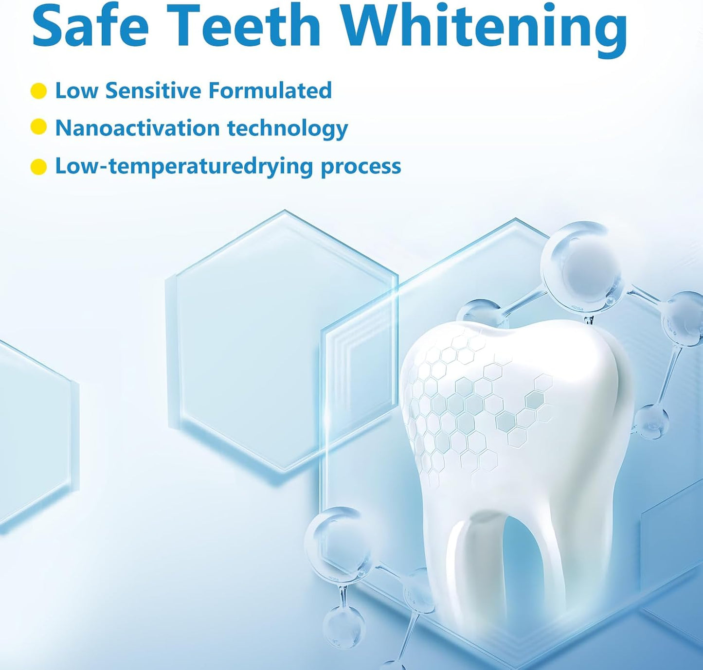 Teeth Whitening Strips for Sensitive, 28 Strips Whitener Safe Whitestrip, Deep Stains Removal Tooth Whitening, Enamel Safe Non-Slip Dry Strip Technology for Whiter Teeth, Mint