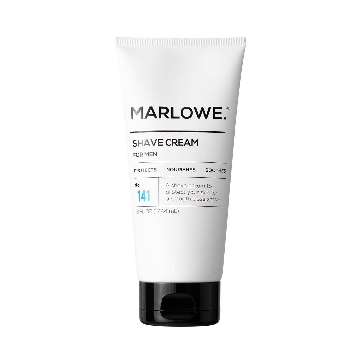 MARLOWE. No. 141 Shave Cream 6 oz, Conditioning Shaving Cream with Shea Butter & Coconut Oil, Smooths & Protects for a Close Shave, Aloe Citron Scent